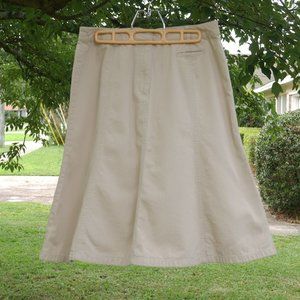 LL Bean Beige A-Line Skirt  Size 10